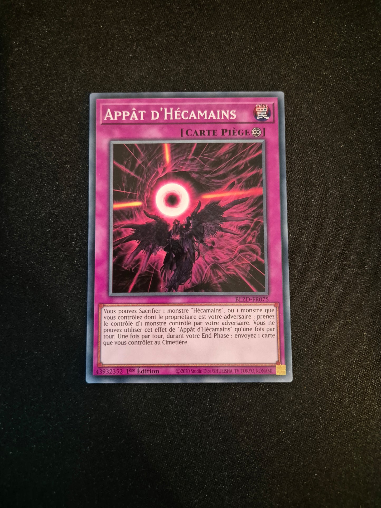 Carte Yu-Gi-Oh! Appat d'Hécamains BLZD-FR075