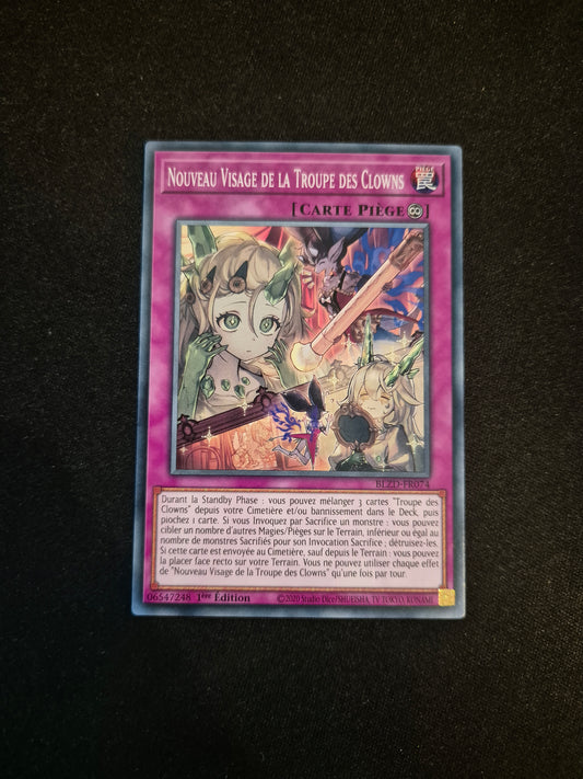 Carte Yu-Gi-Oh! Nouveau Visage de la Troupe des Clowns BLZD-FR074
