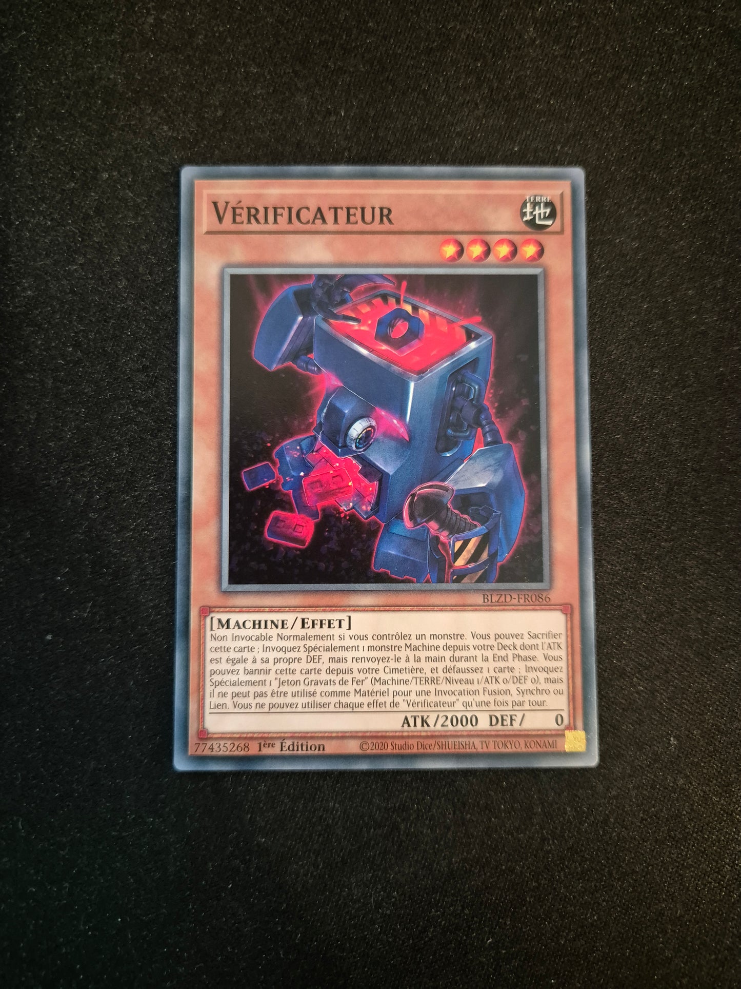 Carte Yu-Gi-Oh! Vérificateur BLZD-FR086