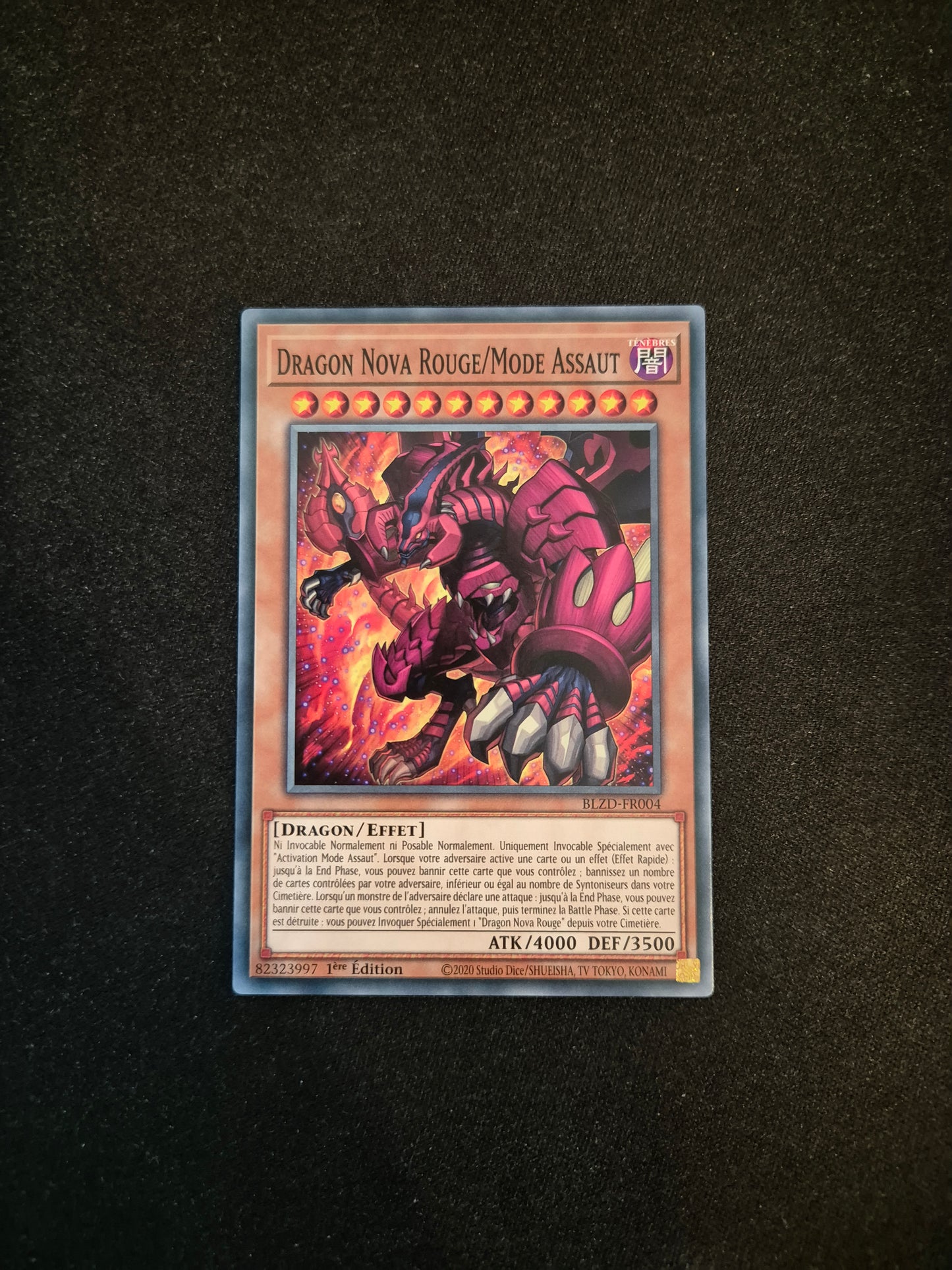 Carte Yu-Gi-Oh! Dragon Nova Rouge/Mode Assaut BLZD-FR004
