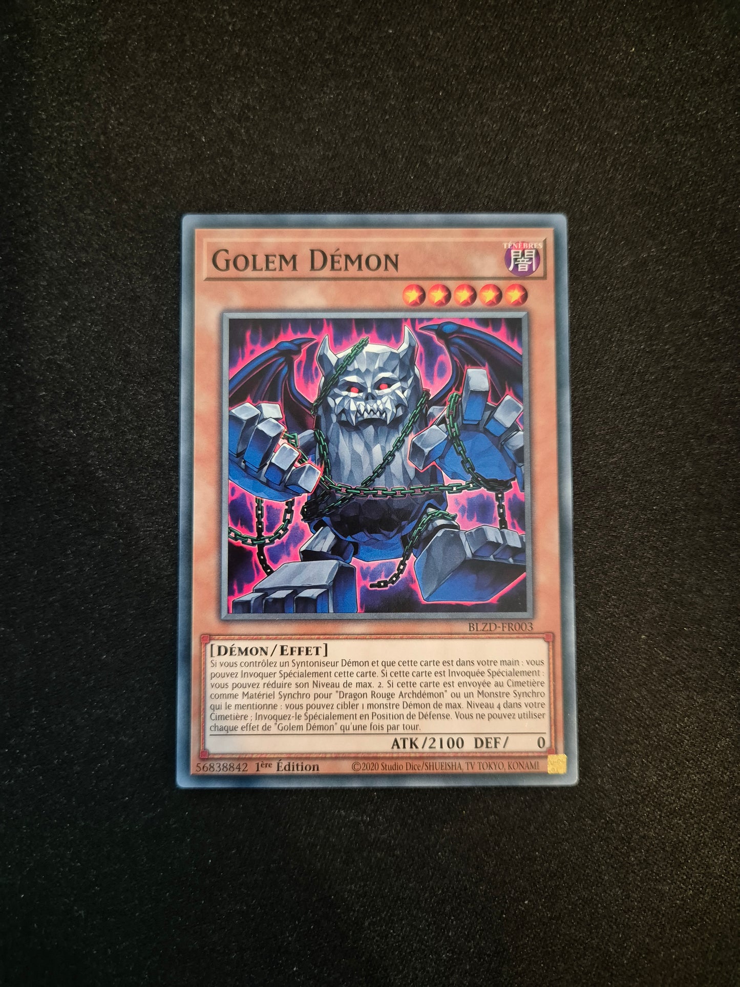 Carte Yu-Gi-Oh! Golem Démon BLZD-FR003