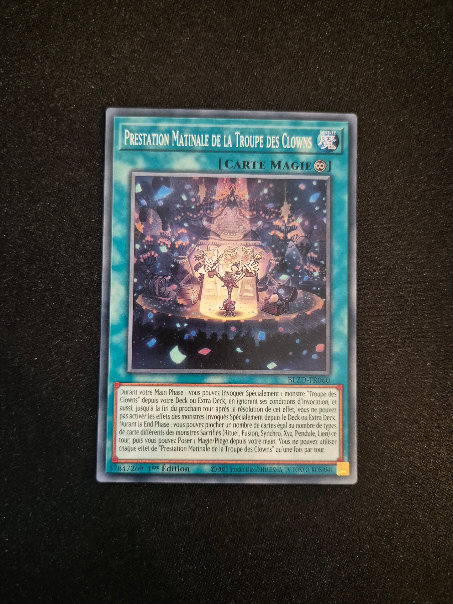 Carte Yu-Gi-Oh! Prestation Matinale de la Troupe des Clowns BLZD-FR060