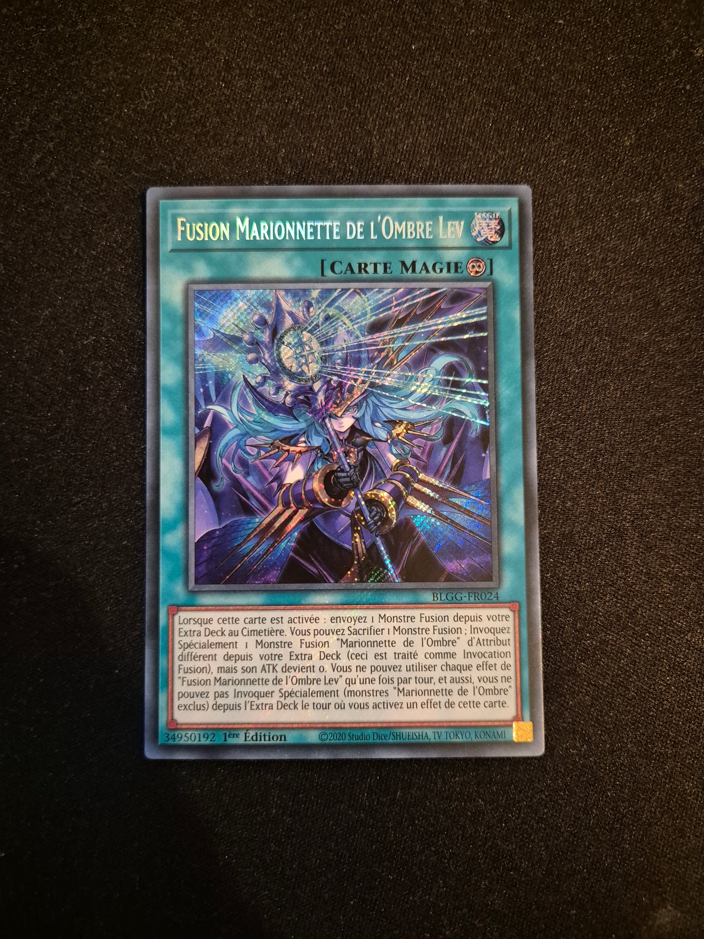 Carte Yu-Gi-Oh! Fusion Marionnette de l'Ombre LEV Secret Rare BLGG-FR024