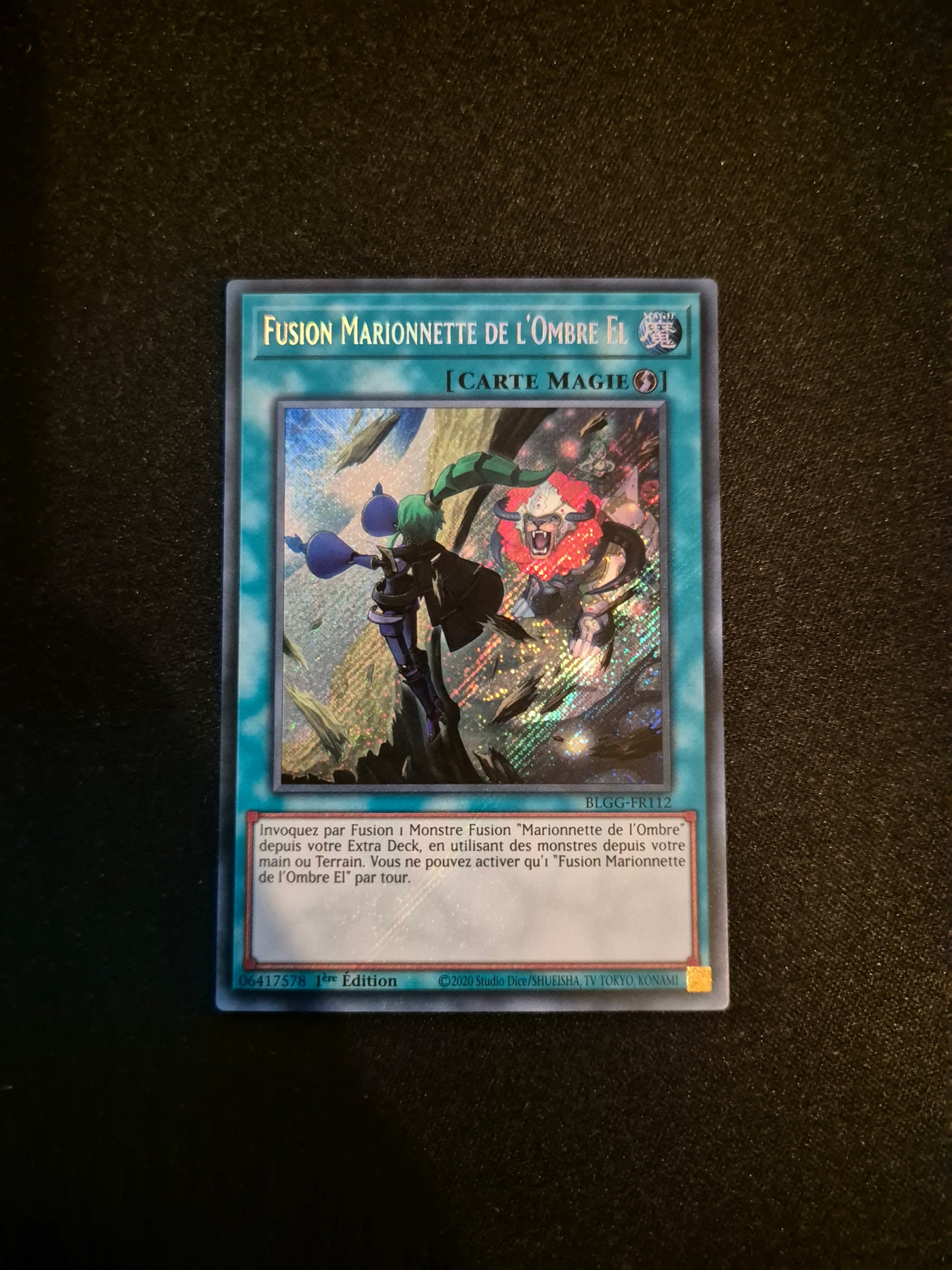Carte Yu-Gi-Oh! Fusion Marionnette de l'Ombre EL Secret Rare BLGG-FR112