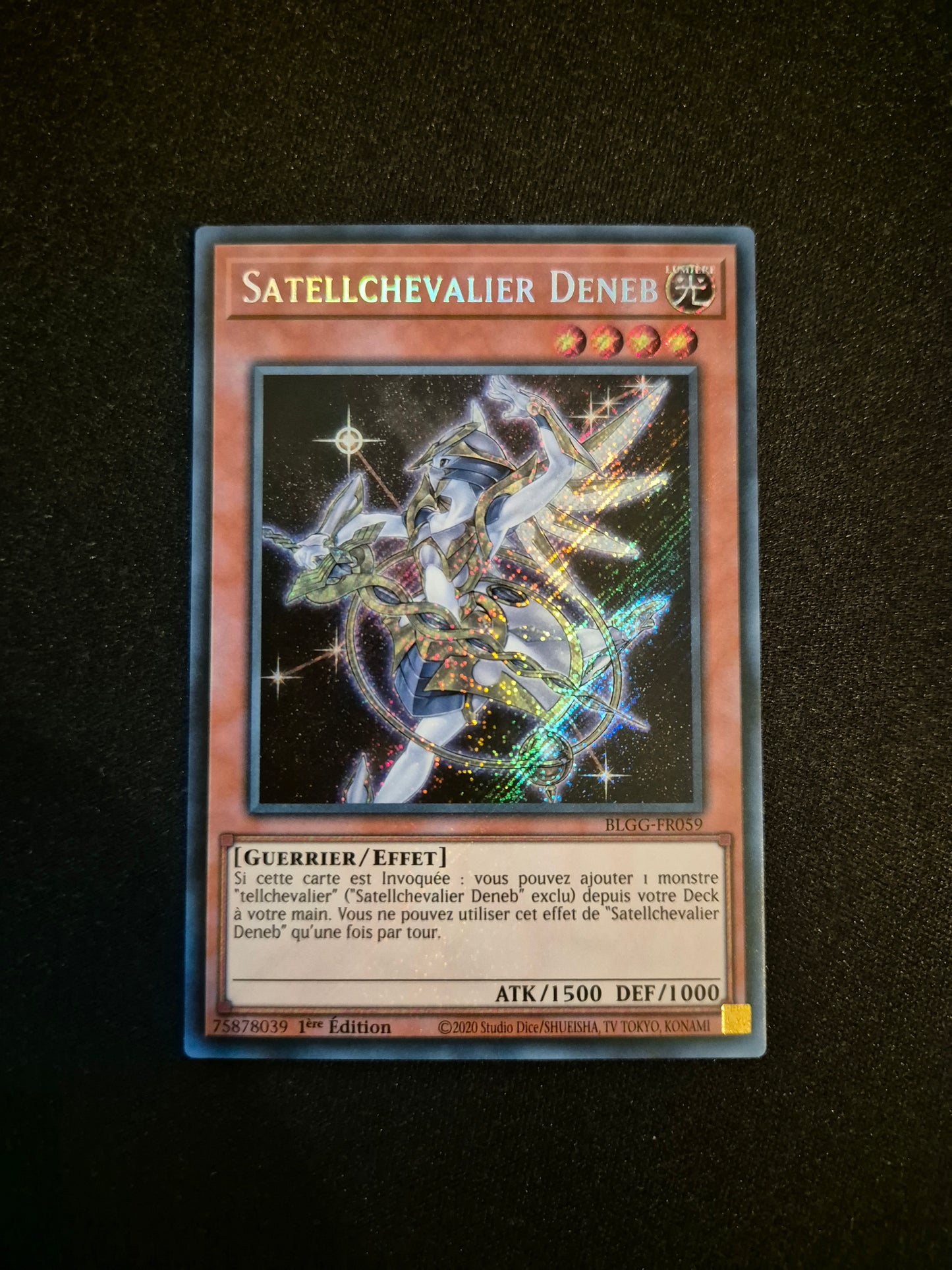 Carte Yu-Gi-Oh! Satellchevalier Deneb Secret Rare BLGG-FR059