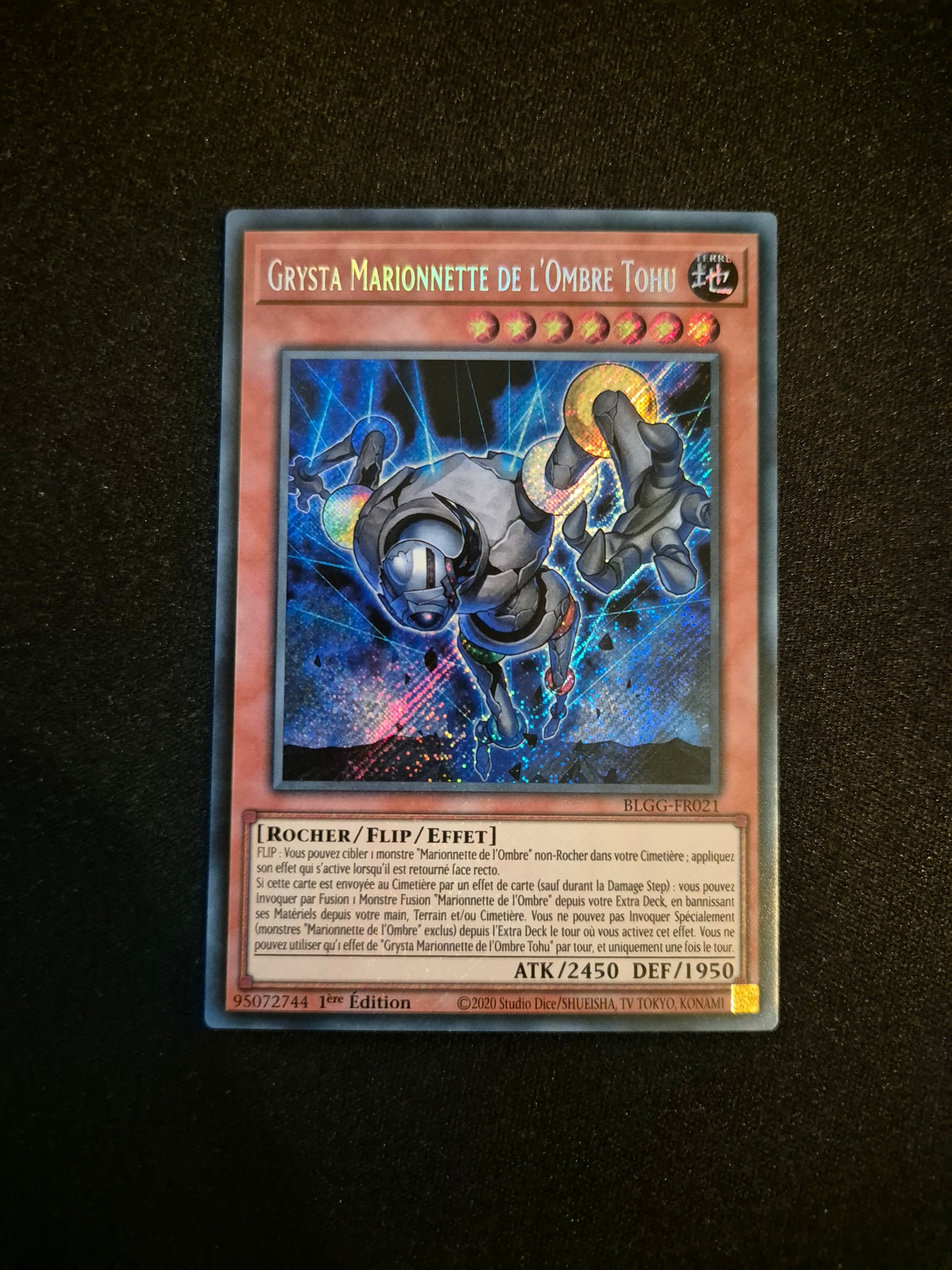 Carte Yu-Gi-Oh! Grysta Marionnette de l'Ombre Tohu Secret Rare BLGG-FR021