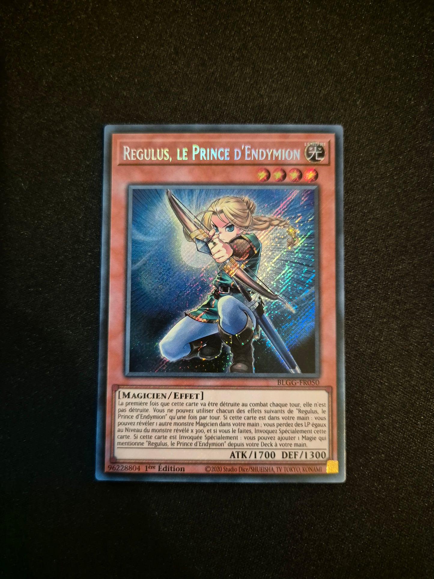 Carte Yu-Gi-Oh! Regulus Le Prince d'Endymion Secret Rare BLGG-FR050