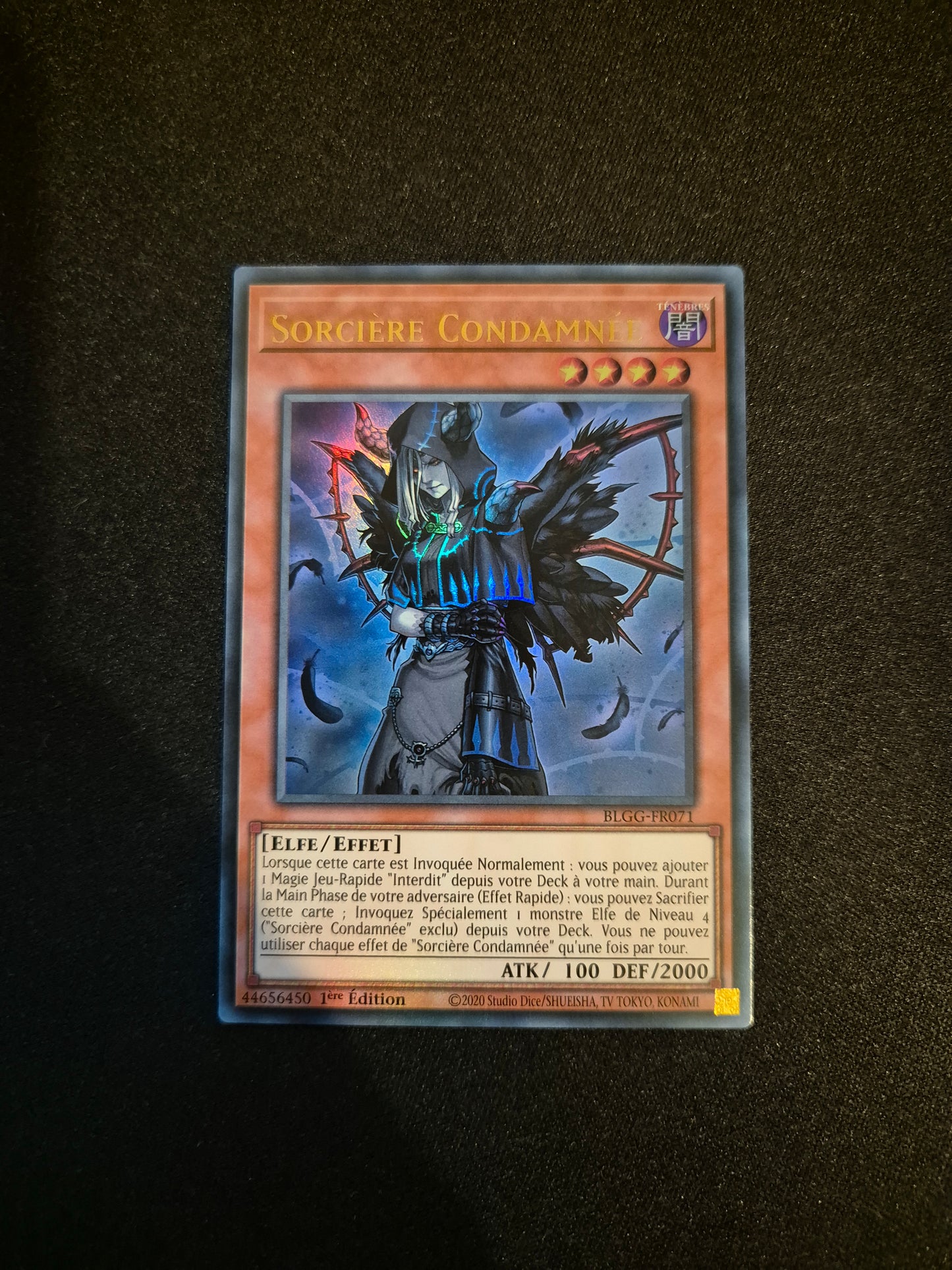 Carte Yu-Gi-Oh! Sorcière Condamnée Ultra Rare BLGG-FR071