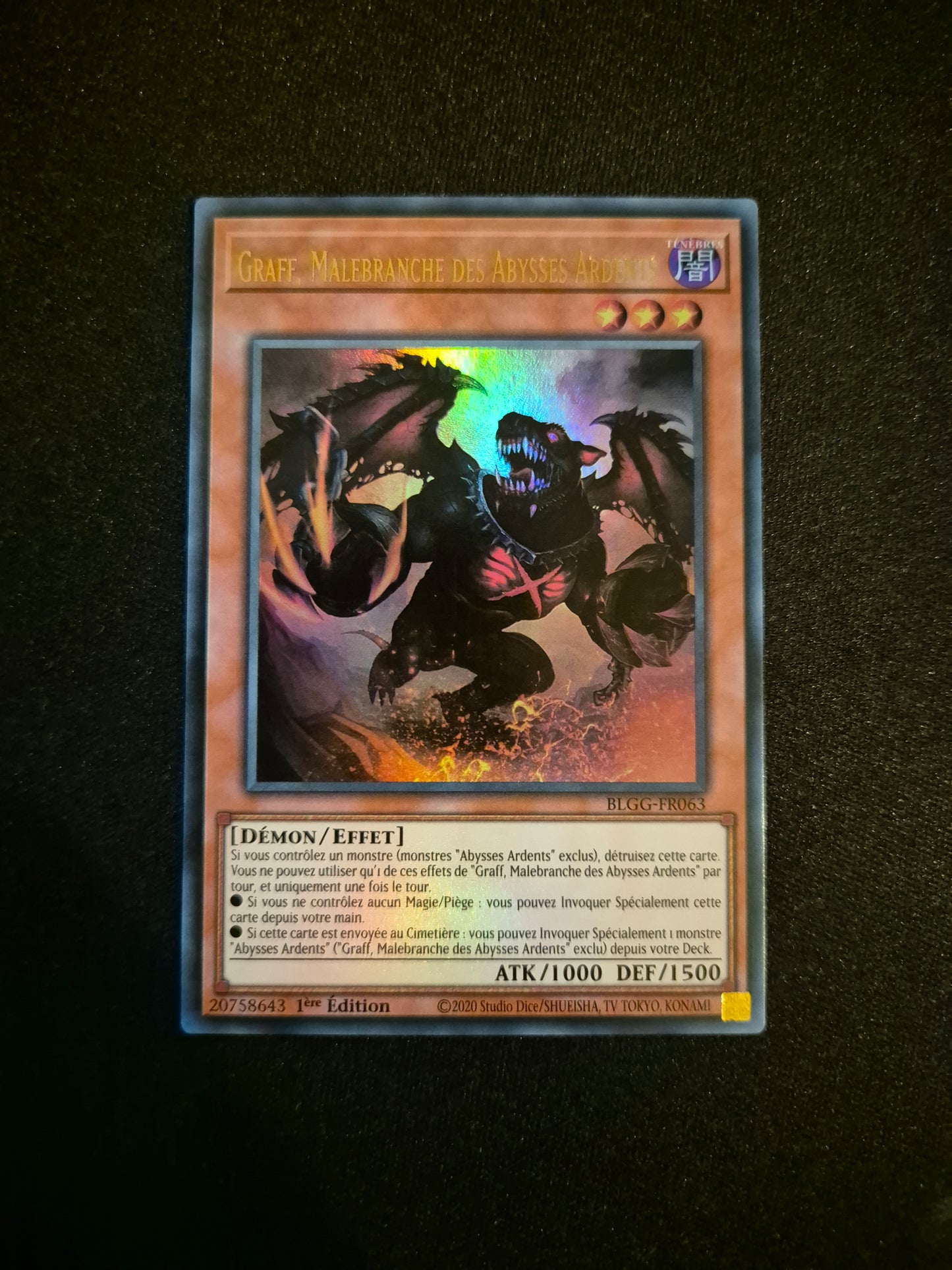Carte Yu-Gi-Oh! Graff Malebranche des Abysses Ardents Ultra Rare BLGG-FR063