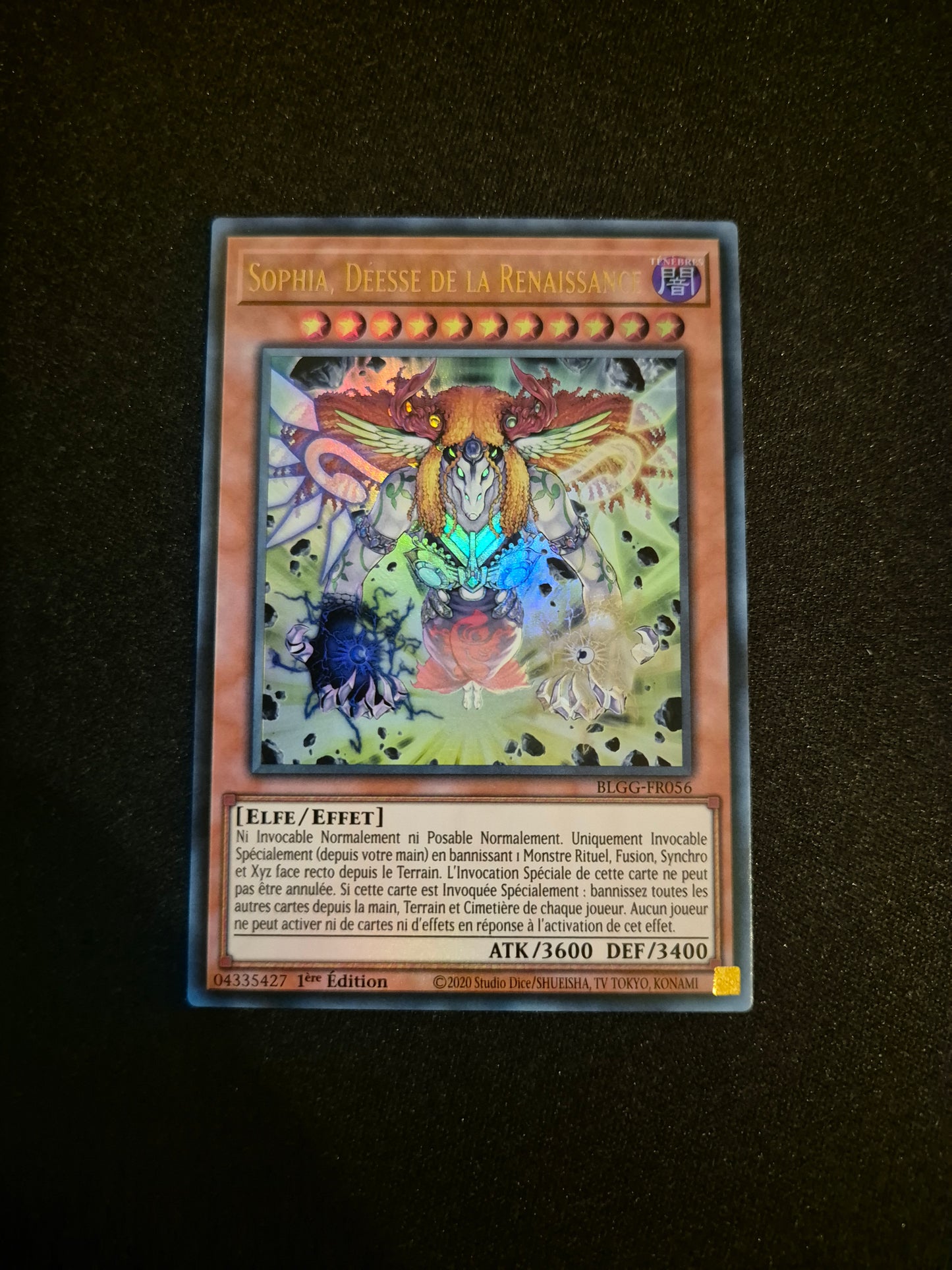Carte Yu-Gi-Oh! Sophia Déesse de la Renaissance Ultra Rare BLGG-FR056