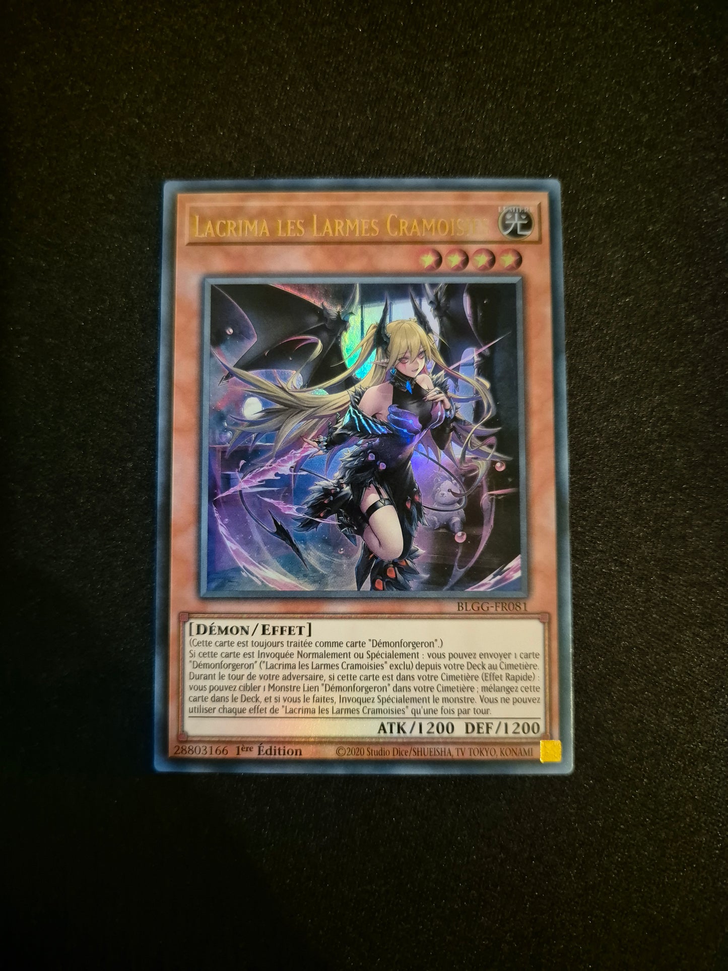 Carte Yu-Gi-Oh! Lacrima les Larmes Cramoisies Ultra Rare BLGG-FR081
