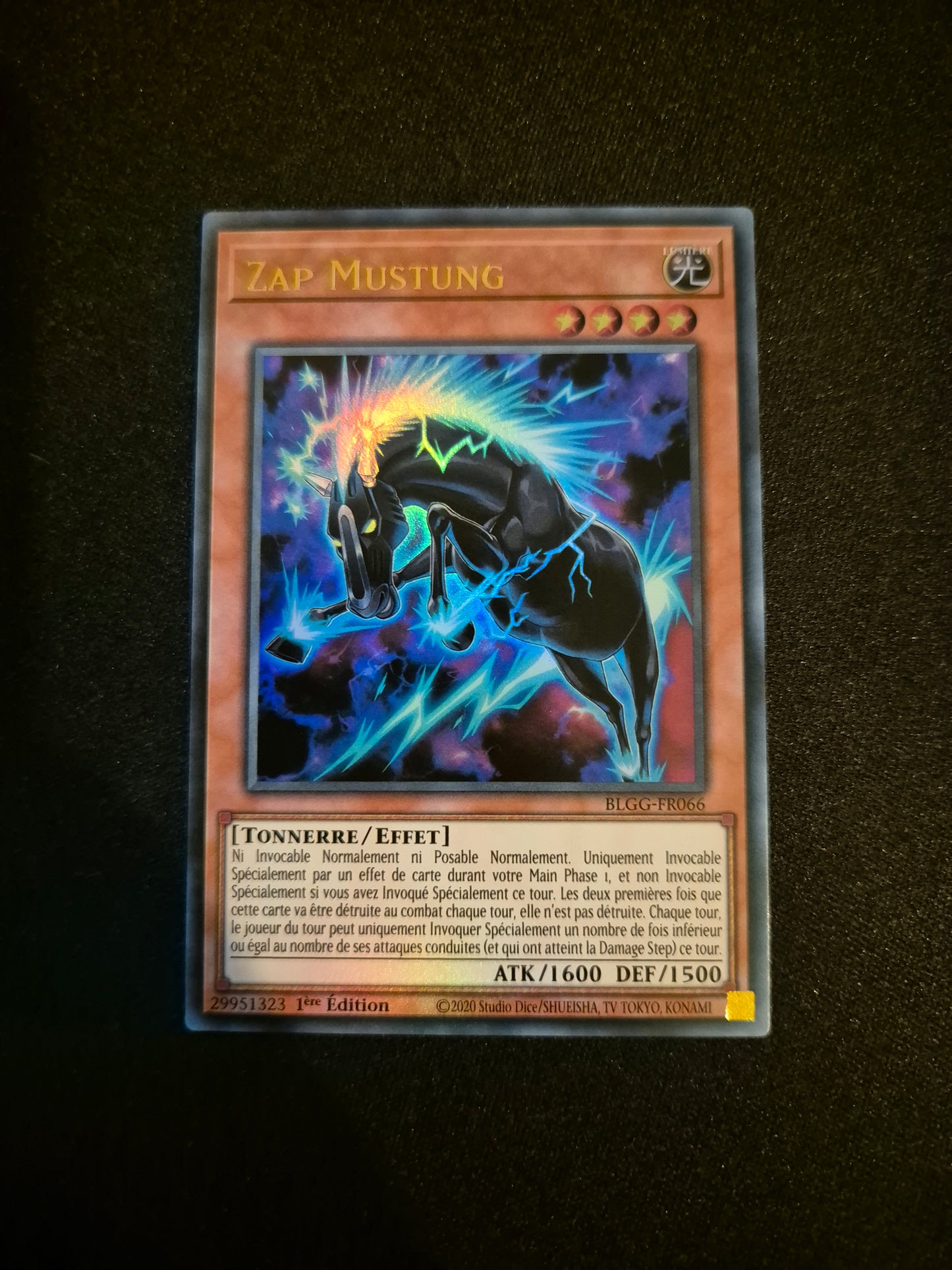Carte Yu-Gi-Oh! Zap Mustung Ultra Rare BLGG-FR066