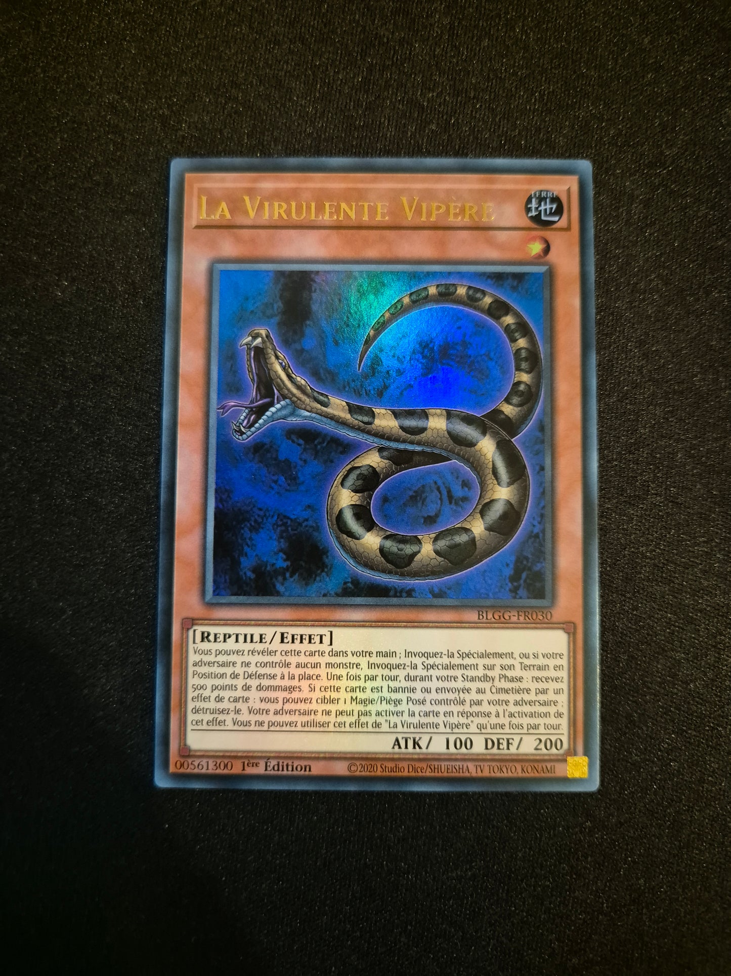 Carte Yu-Gi-Oh! La Virulente Vipère Ultra Rare BLGG-FR030
