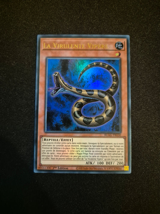 Carte Yu-Gi-Oh! La Virulente Vipère Ultra Rare BLGG-FR030