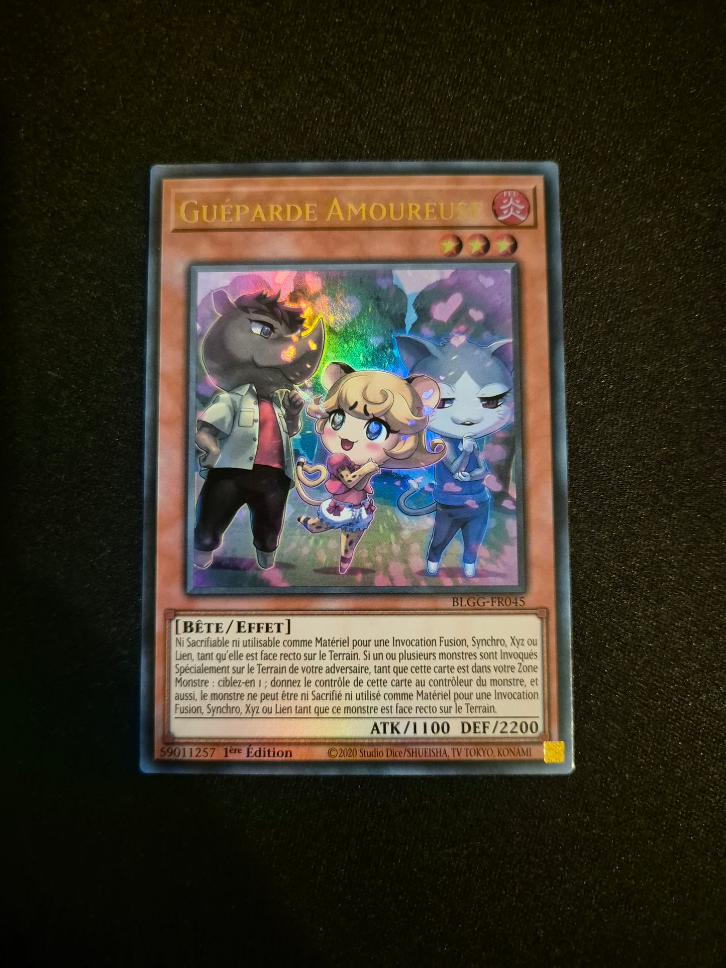 Carte Yu-Gi-Oh! Guéparde Amoureuse Ultra Rare BLGG-FR045