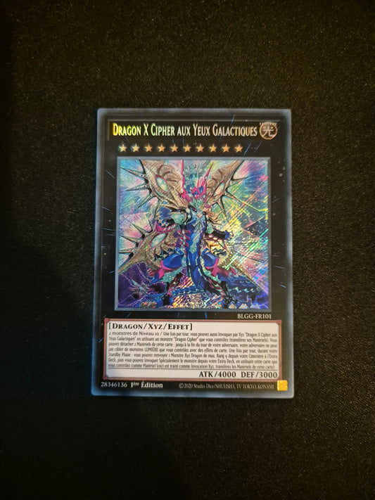 Carte Yu-Gi-Oh! Dragon X Cipher aux Yeux Galactiques Secret Rare BLGG-FR101
