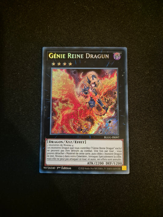 Carte Yu-Gi-Oh! Génie Reine Dragun Secret Rare BLGG-FR097