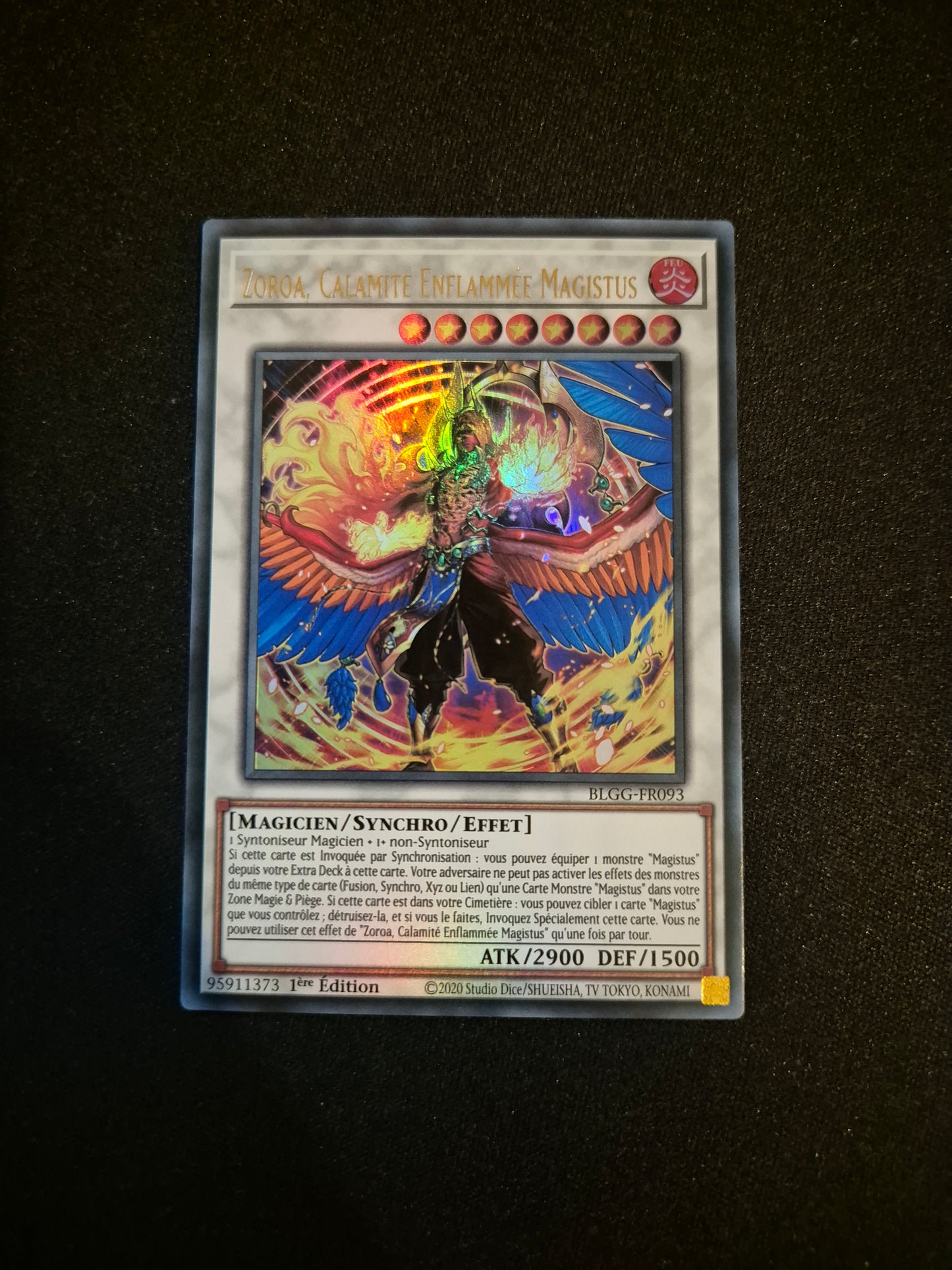 Carte Yu-Gi-Oh! Zoroa Calamité Enflammée Magistus Ultra Rare BLGG-FR093
