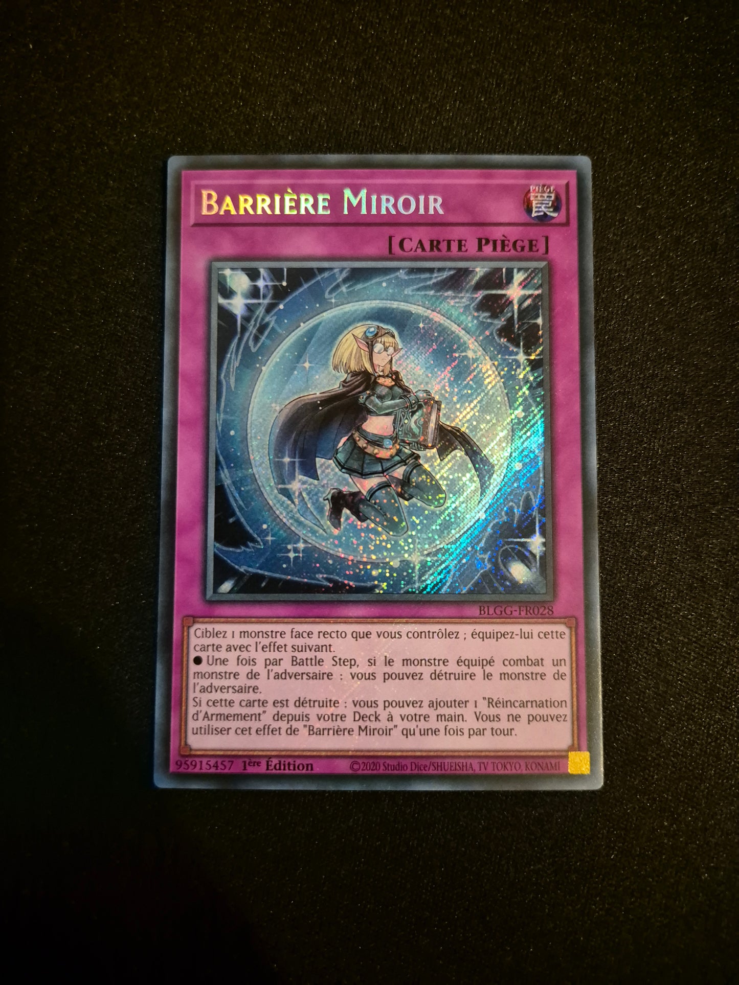 Carte Yu-Gi-Oh! Barrière Miroir Secret Rare BLGG-FR028