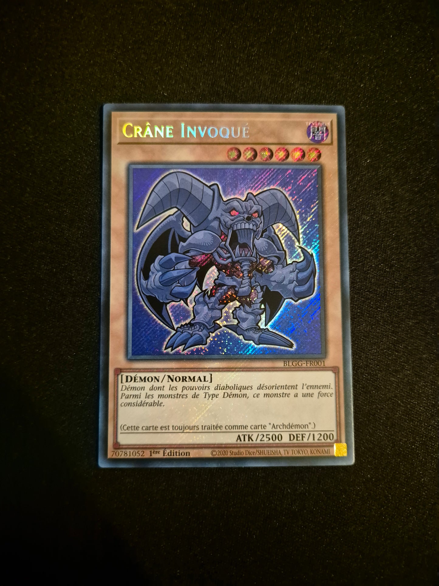 Carte Yu-Gi-Oh! Crane Invoqué Secret Rare BLGG-FR001