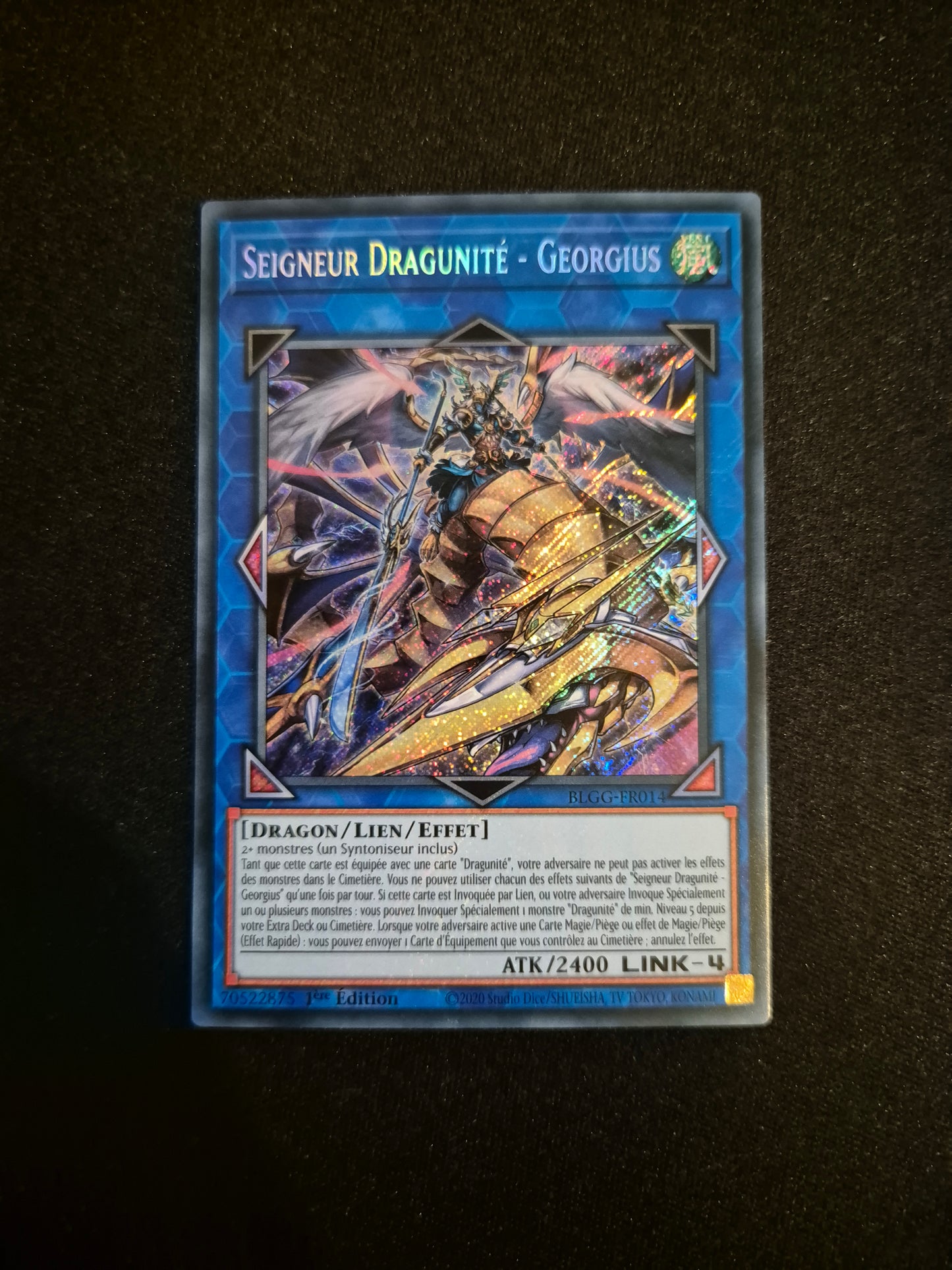 Carte Yu-Gi-Oh! Seigneur Dragunité Georgius Secret Rare BLGG-FR014
