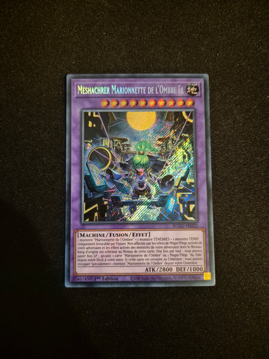Carte Yu-Gi-Oh! Meshachrer Marionnette de l'Ombre El Secret Rare BLGG-FR085