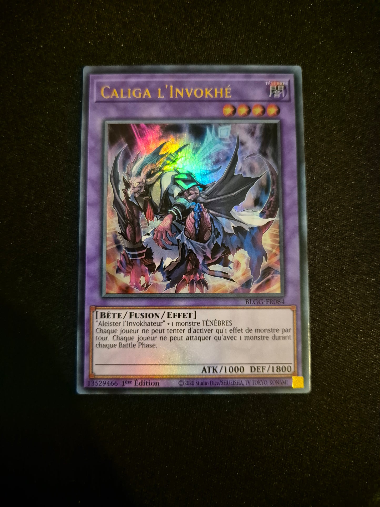 Carte Yu-Gi-Oh! Caliga l'Invokhé Ultra Rare BLGG-FR084