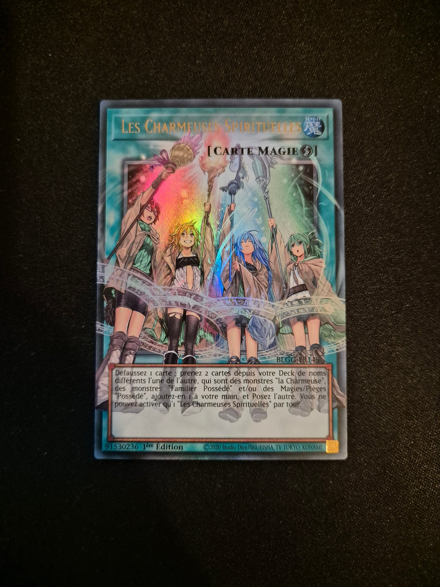 Carte Yu-Gi-Oh! Les Charmeuses Spirituelles Extended Art Ultra Rare BLGG-FR145