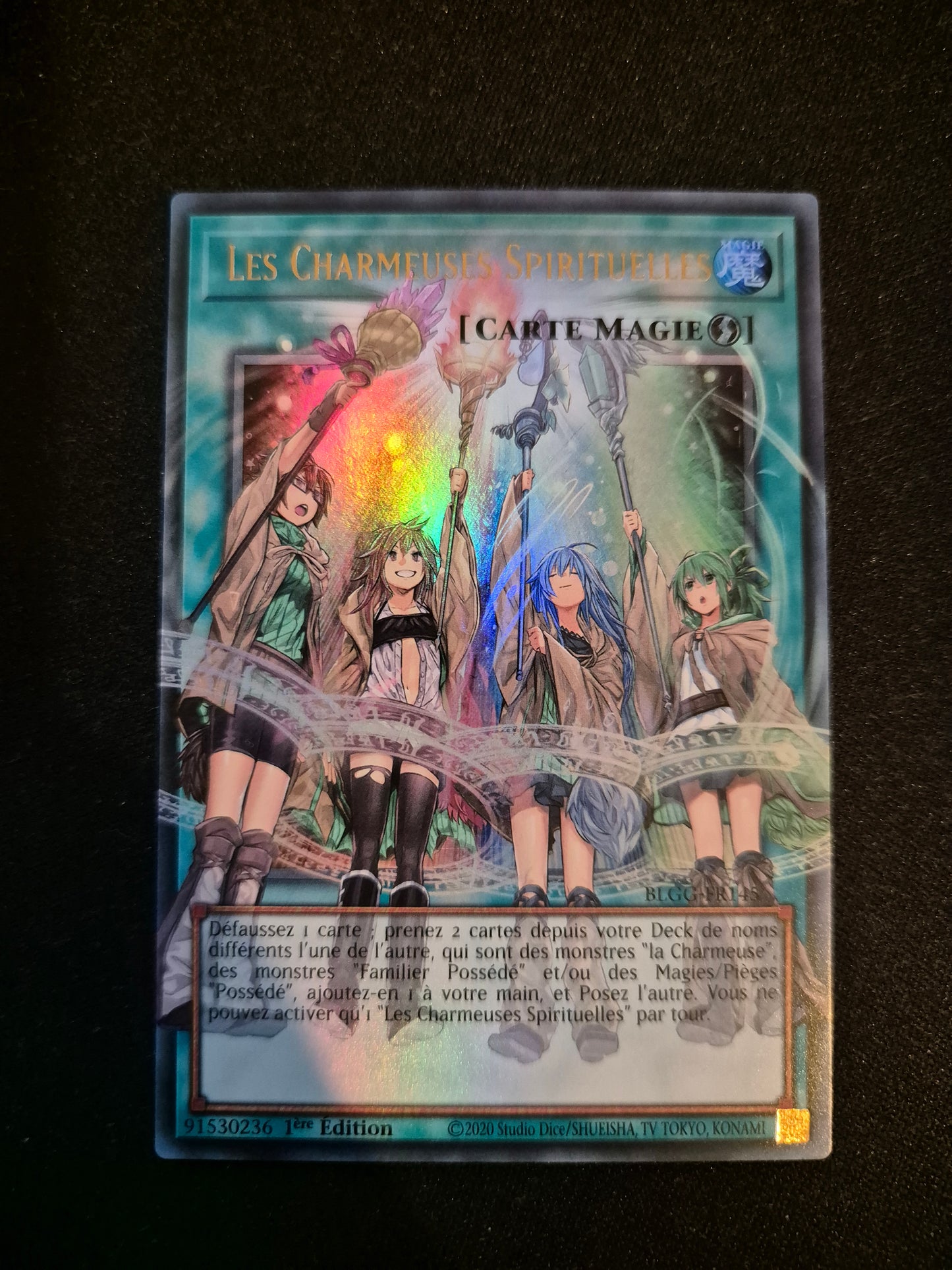 Carte Yu-Gi-Oh! Les Charmeuses Spirituelles Extended Art Ultra Rare BLGG-FR145