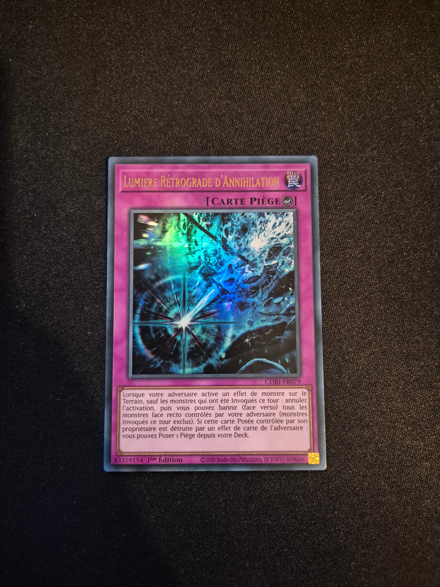 Carte Yu-Gi-Oh! Lumière rétrograde d'Annihilation Ultra Rare CORI-FR079