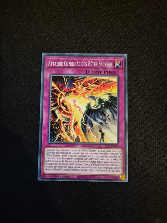Carte Yu-Gi-Oh! Attaque Combinée des Bêtes Sacrées CORI-FR066