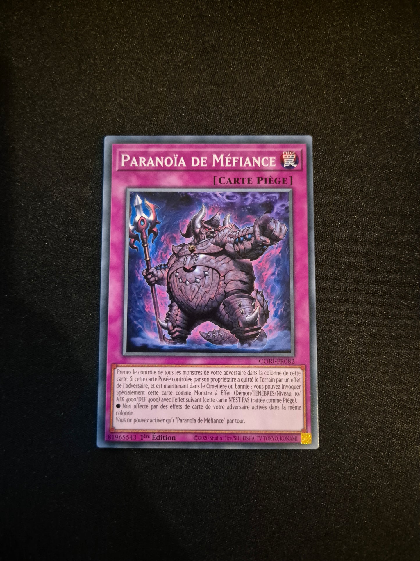Carte Yu-Gi-Oh! Paranoia de Méfiance CORI-FR082