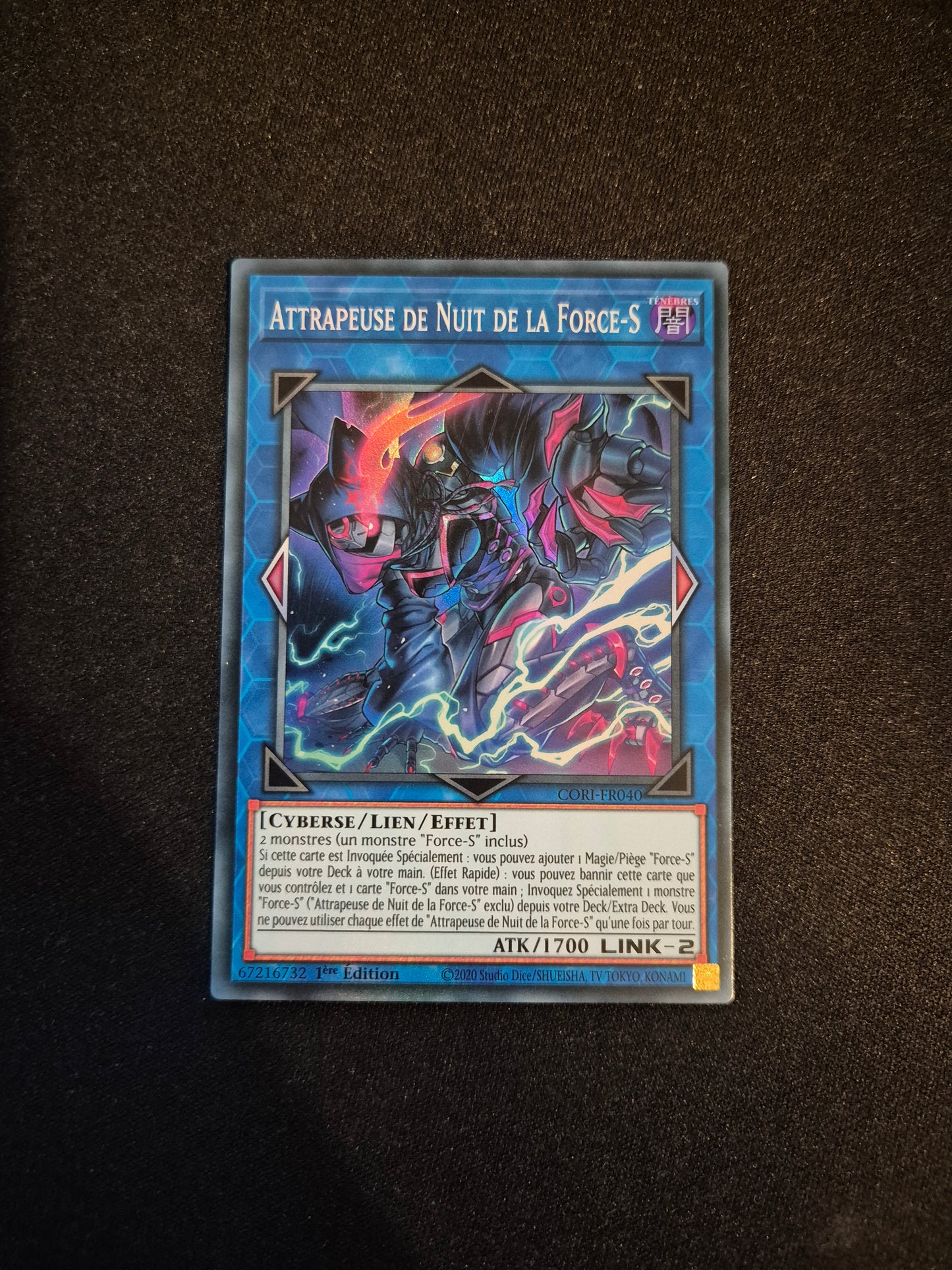 Carte Yu-Gi-Oh! Attrapeuse de Nuit de la Force-S Super Rare CORI-FR040