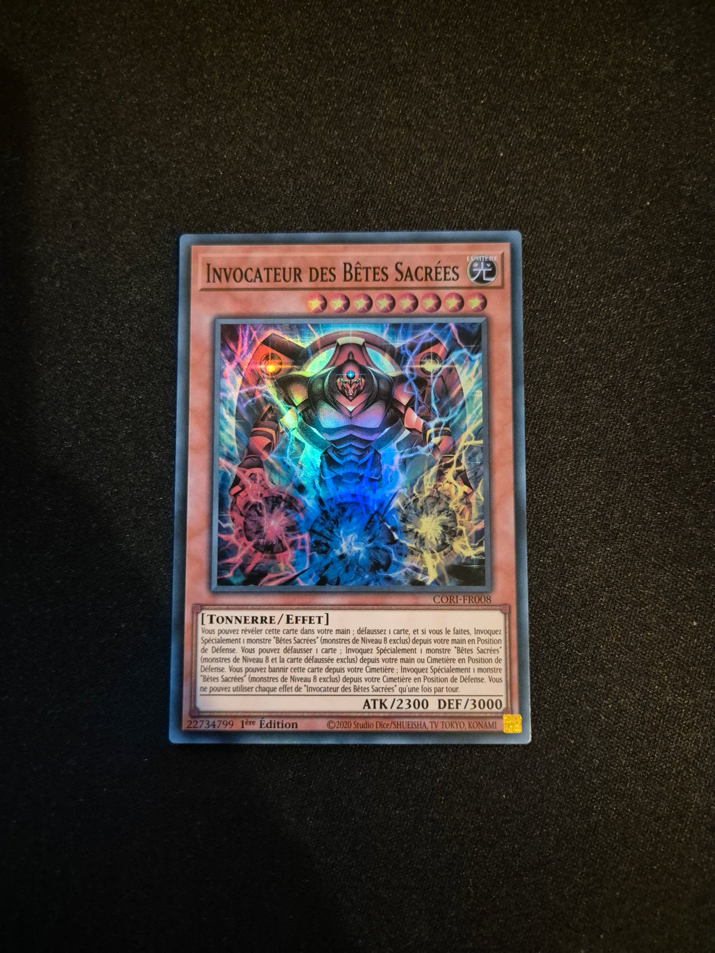 Carte Yu-Gi-Oh! Invocateur des Bêtes Sacrées Super Rare CORI-FR008