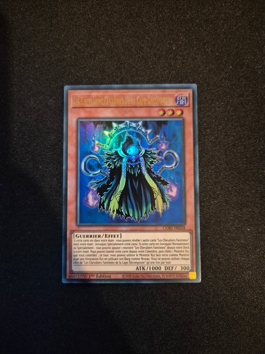 Carte Yu-Gi-Oh! Les Chevaliers Fantômes de la Cape Décomposée Ultra Rare CORI-FR018