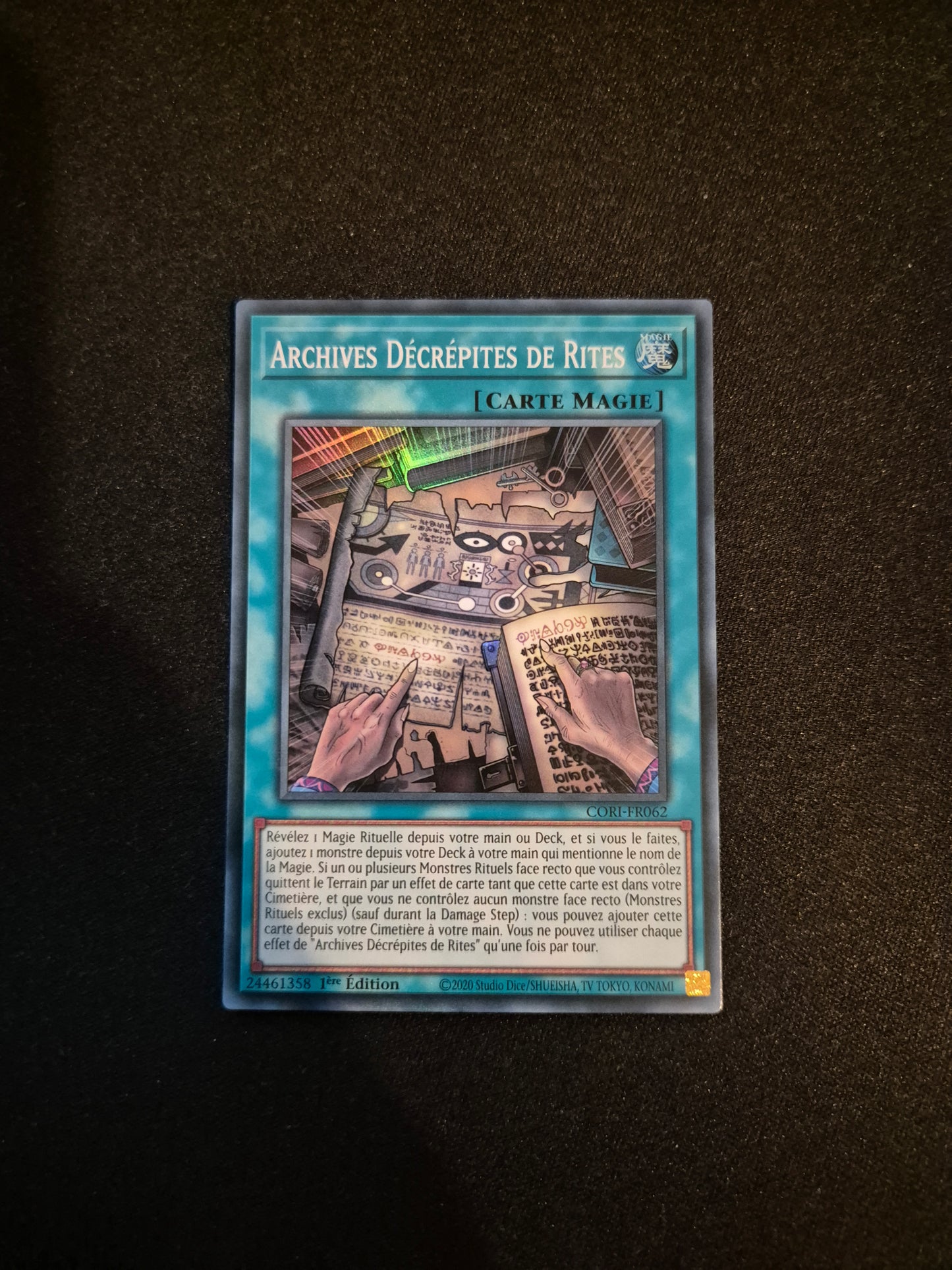 Carte Yu-Gi-Oh! Archives Décrépites de Rites Super Rare CORI-FR062