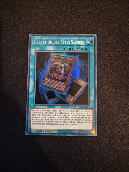 Carte Yu-Gi-Oh! Libération des Bêtes Sacrées Super Rare CORI-FR047