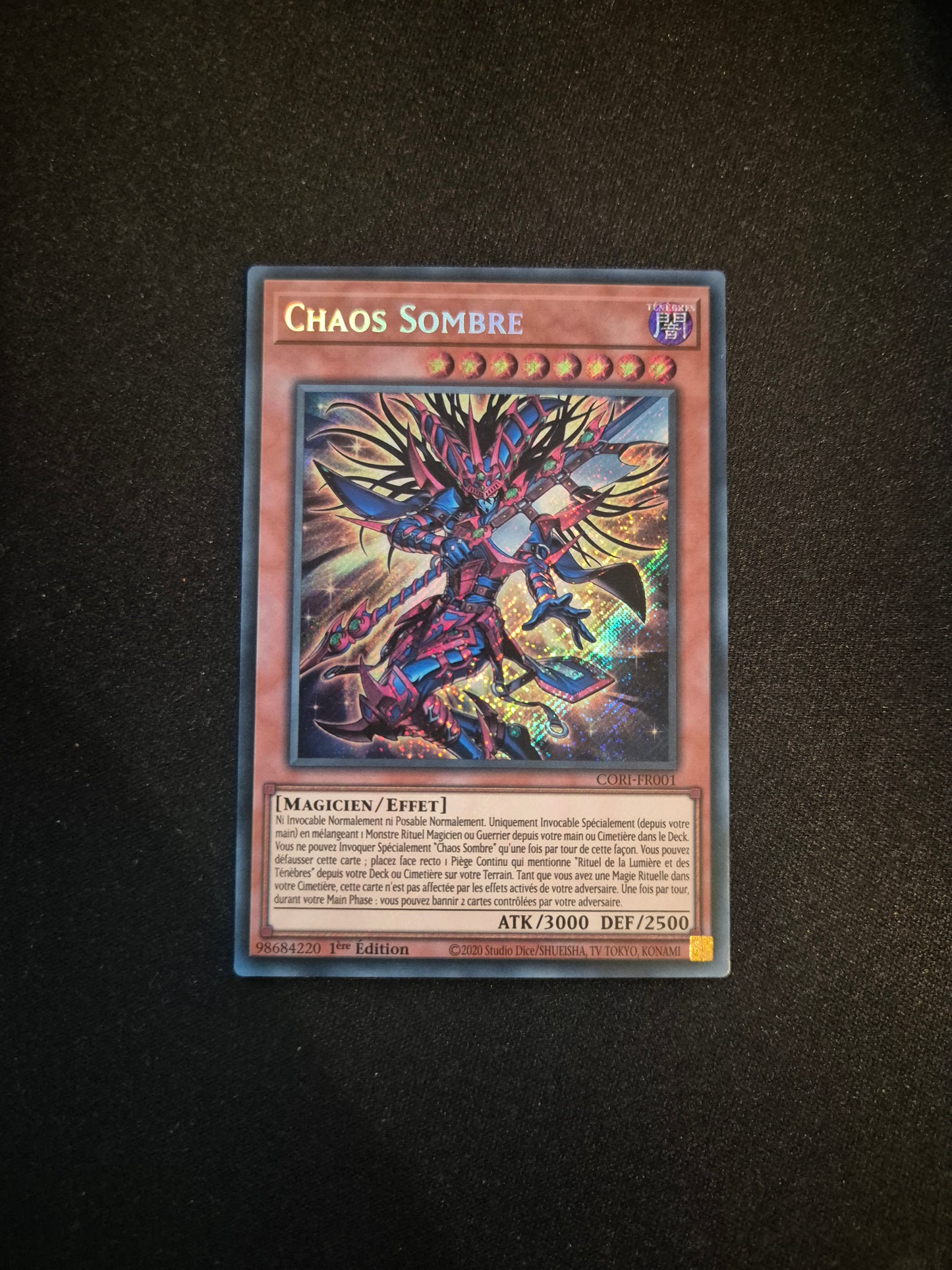 Carte Yu-Gi-Oh! Chaos Sombre Secret Rare CORI-FR001