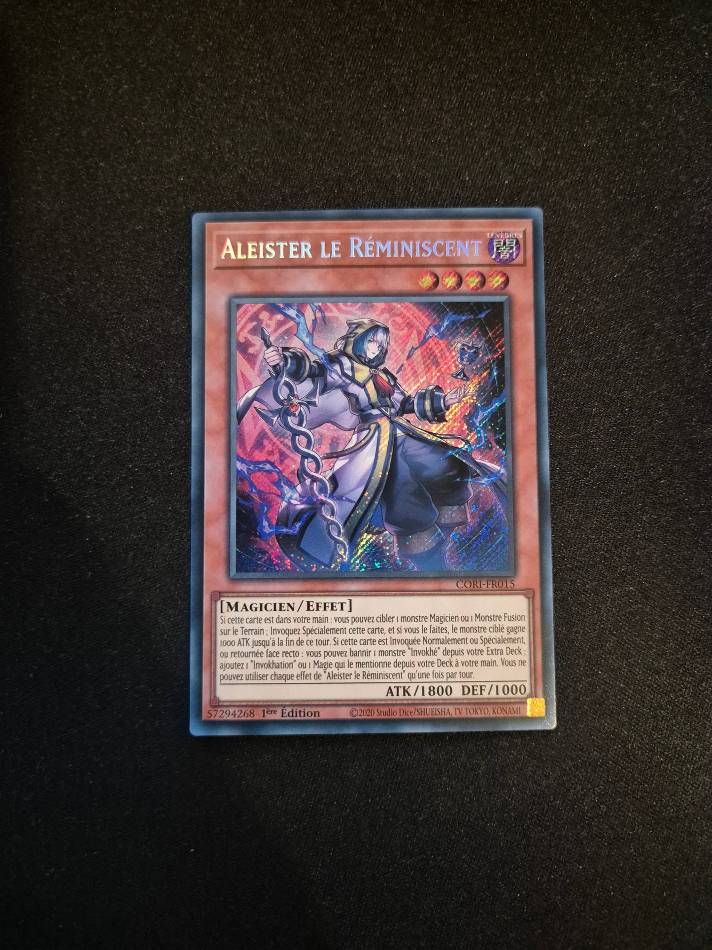 Carte Yu-Gi-Oh! Aleister Le Réminiscent Secret Rare CORI-FR015