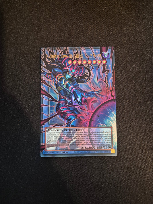 Carte Yu-Gi-Oh! Magicien du Chaos des Ténèbres Chaos Sombre Extented Art Ultra Rare CORI-FR027