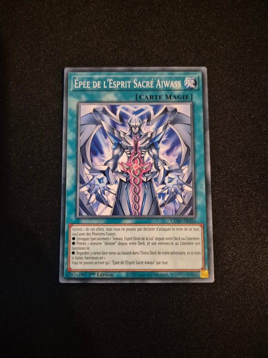 Carte Yu-Gi-Oh! Épée de l'Esprit Sacré Aiwass CORI-FR054