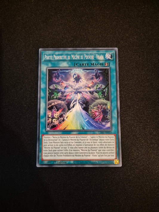 Carte Yu-Gi-Oh! Portée Prohibitive du Mécène du Pouvoir CORI-FR055