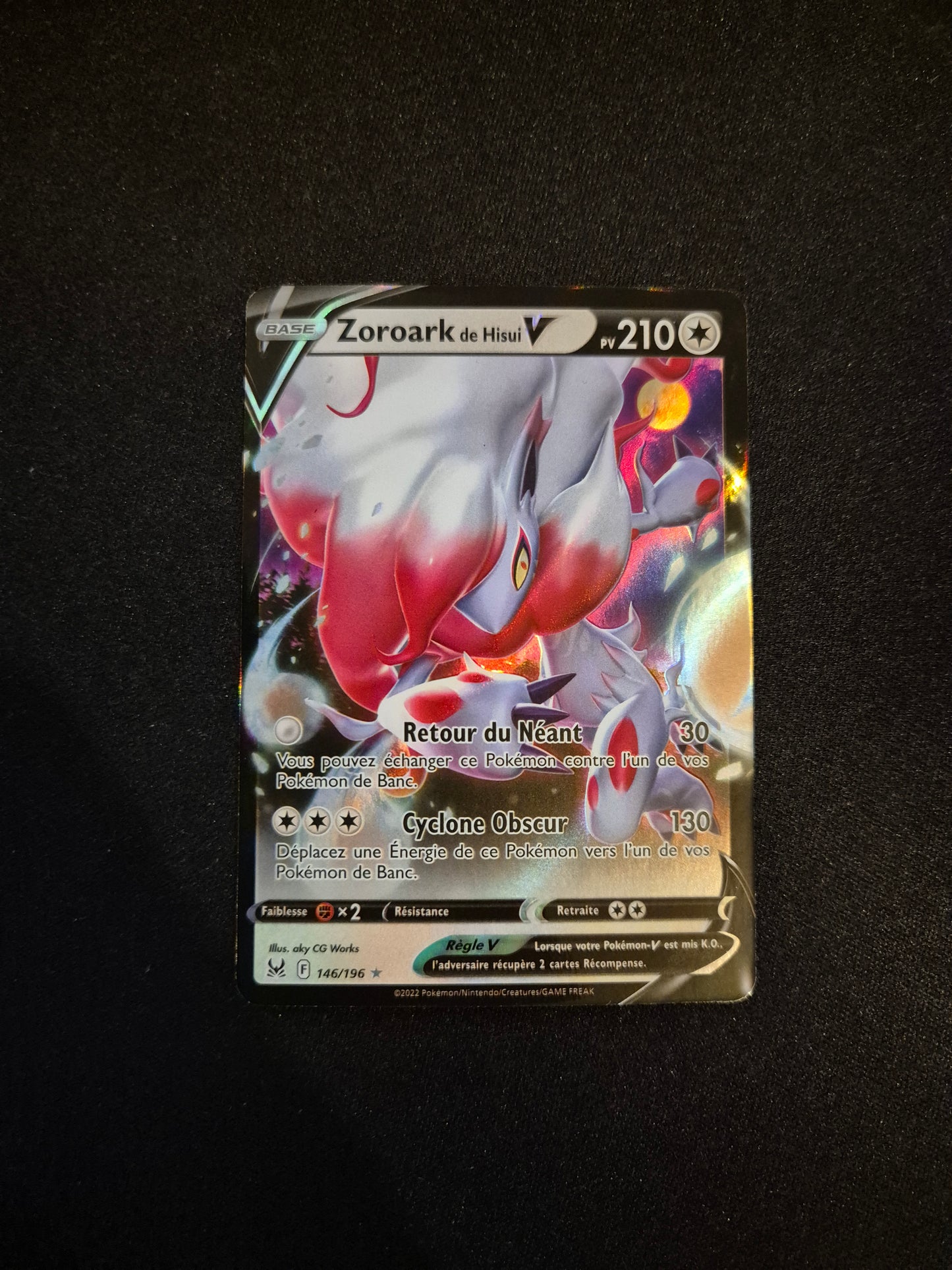 Carte Pokémon Zoroark V 146/196 EB11 Origine Perdue