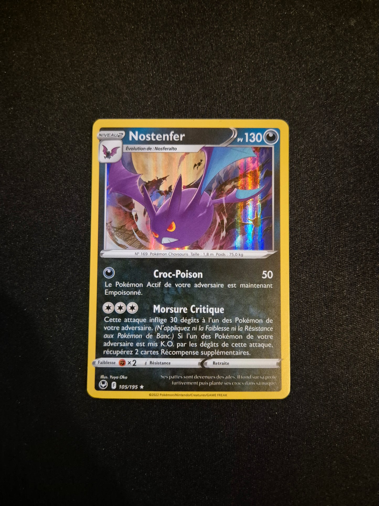 Carte Pokémon Nostenfer Holo 105/195 EB12 Tempête Argentée