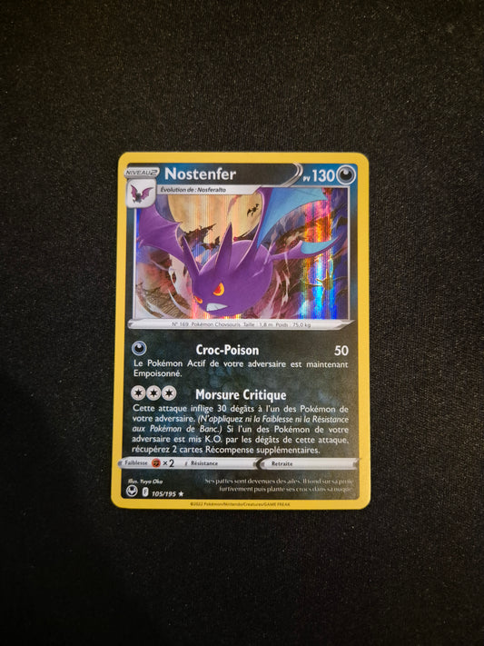 Carte Pokémon Nostenfer Holo 105/195 EB12 Tempête Argentée