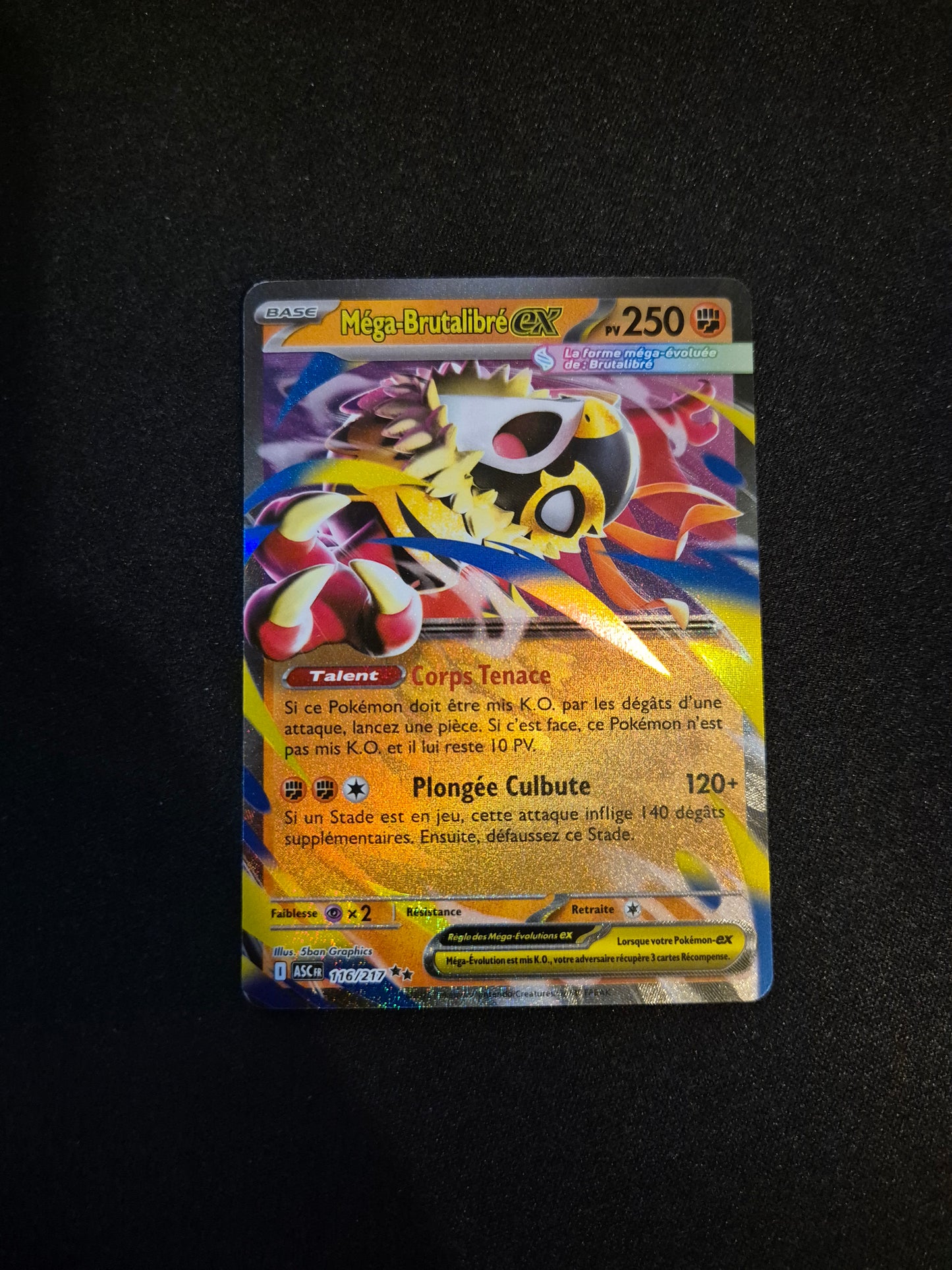 Carte Pokémon Méga-Brutalibré EX 116/217 ME2.5 Héros Transcendants