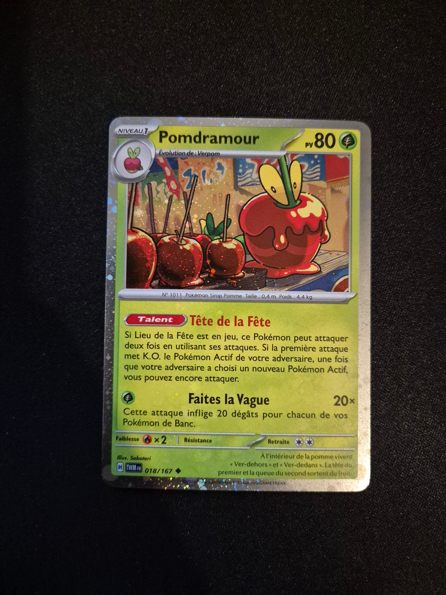 Carte Pokémon Pomdramour Promo 018/167 EV06 Mascarade Crépusculaire