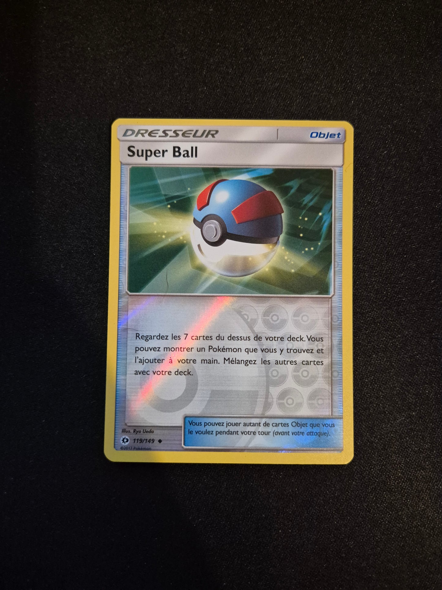 Carte Pokémon Super Ball Reverse 119/149 Soleil et Lune