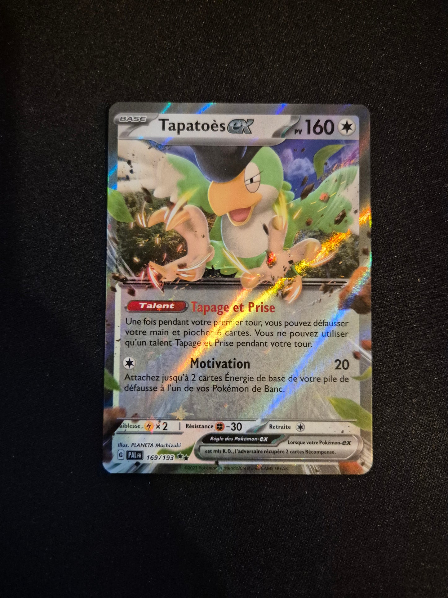 Carte Pokémon Tapatoès EX 169/193 EV02 Evolution à Paldea