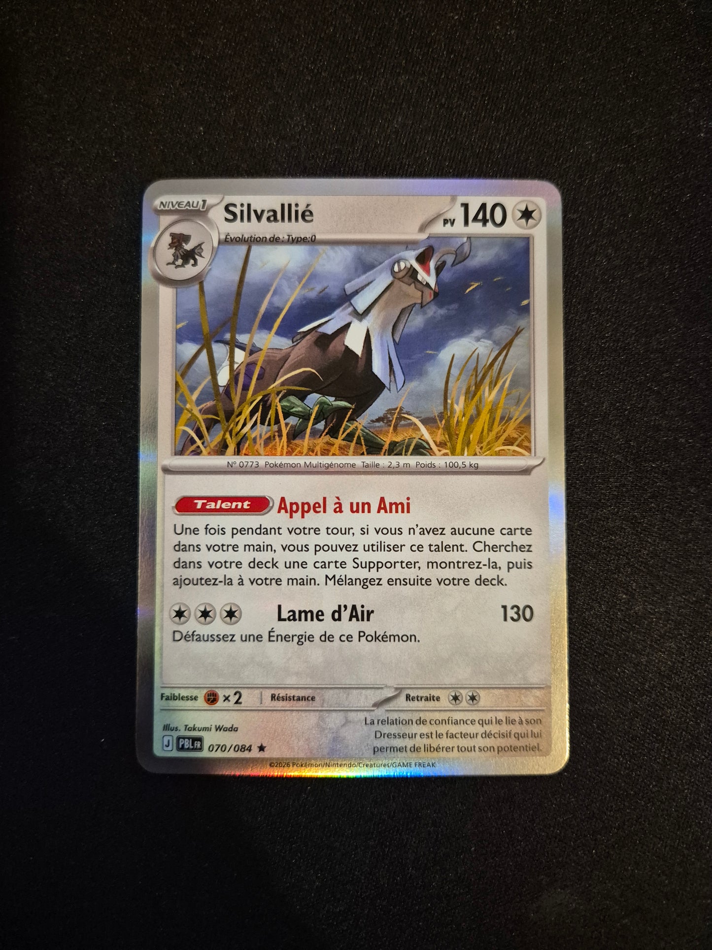 Carte Pokémon Silvallié Holo 070/084 ME05 Nuit Noire